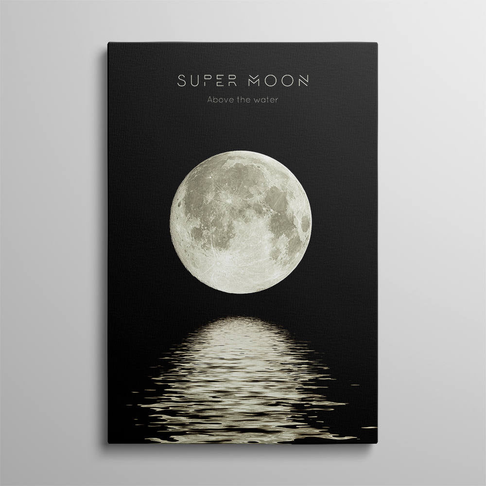 Midnight Eclipse: Aquatic Glow Canvas