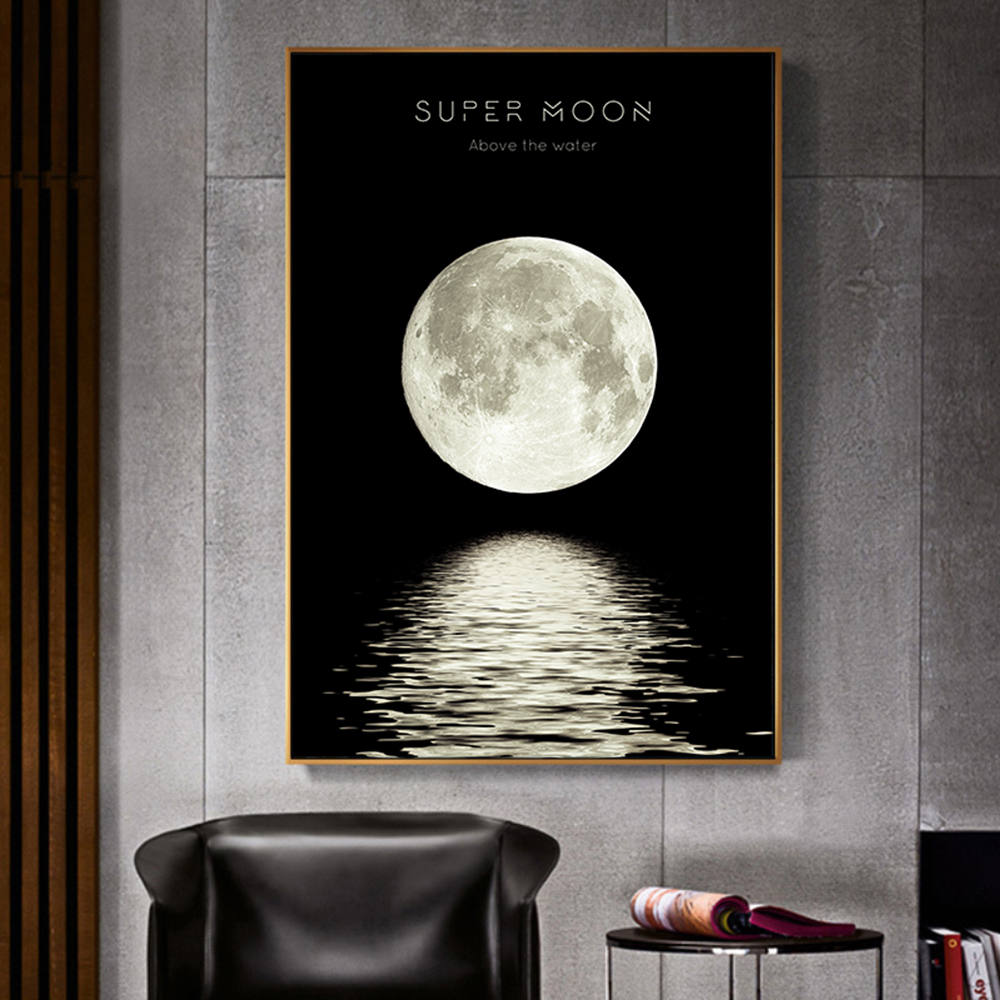 Midnight Eclipse: Aquatic Glow Canvas