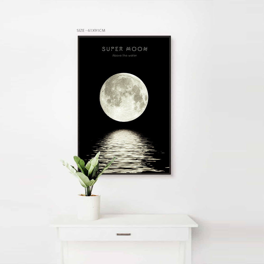 Midnight Eclipse: Aquatic Glow Canvas