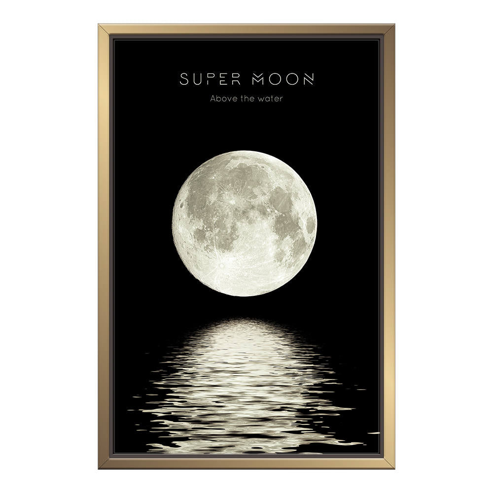 Midnight Eclipse: Aquatic Glow Canvas