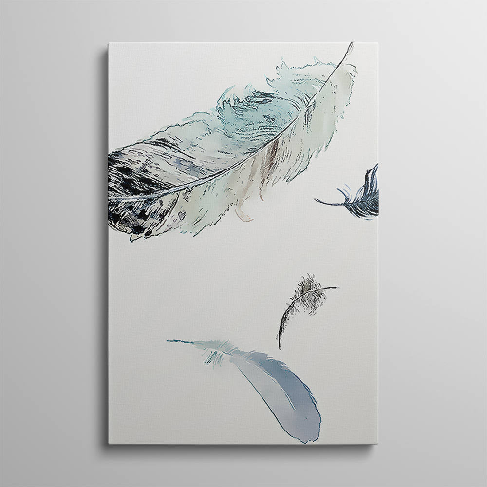 Minimalist Pastel Color Feathers