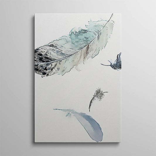 Minimalist Pastel Color Feathers