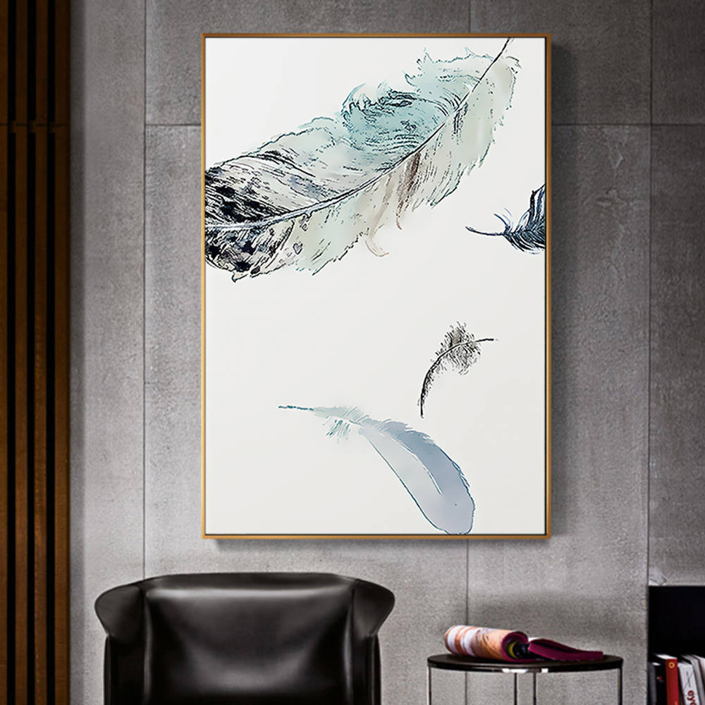 Minimalist Pastel Color Feathers