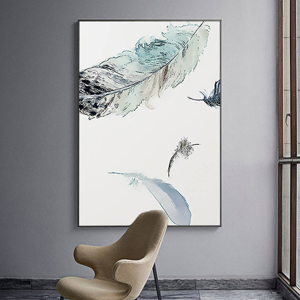Minimalist Pastel Color Feathers