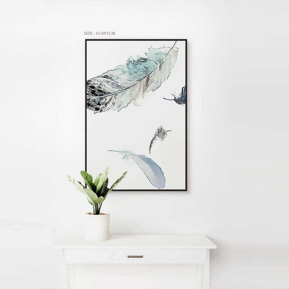 Minimalist Pastel Color Feathers