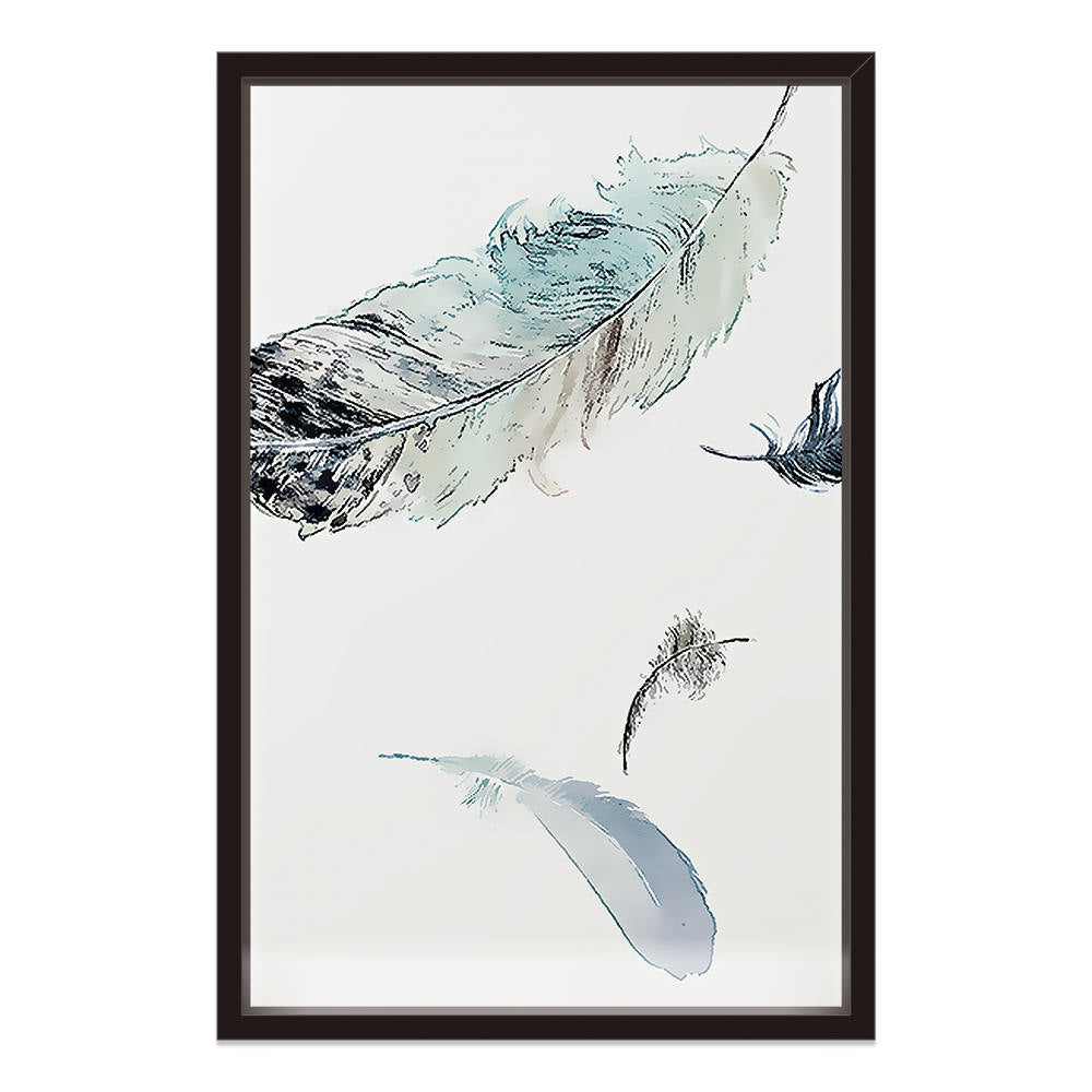 Minimalist Pastel Color Feathers