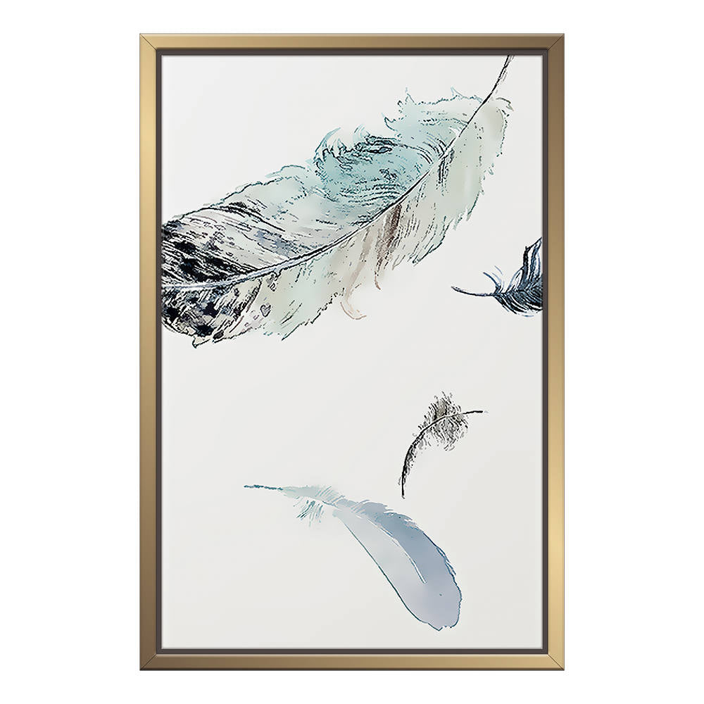 Minimalist Pastel Color Feathers