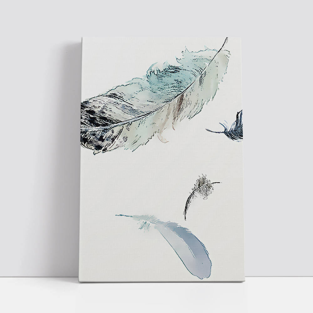 Minimalist Pastel Color Feathers