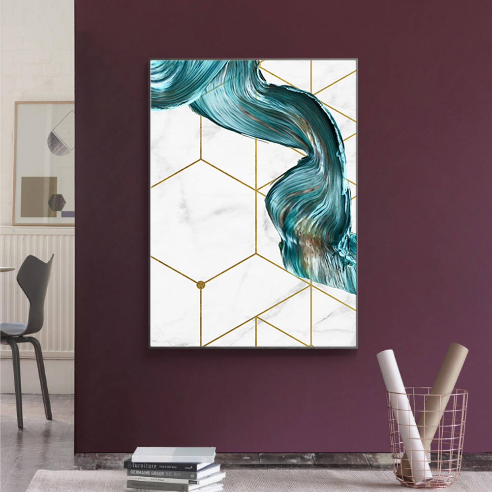 Geometric Pattern with a Splash Color