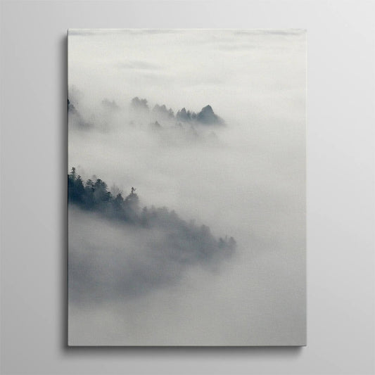 Black and White Smokey Mountain Canvas