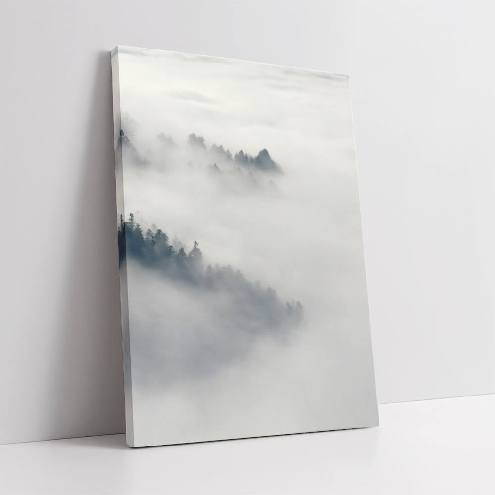 Black and White Smokey Mountain Canvas