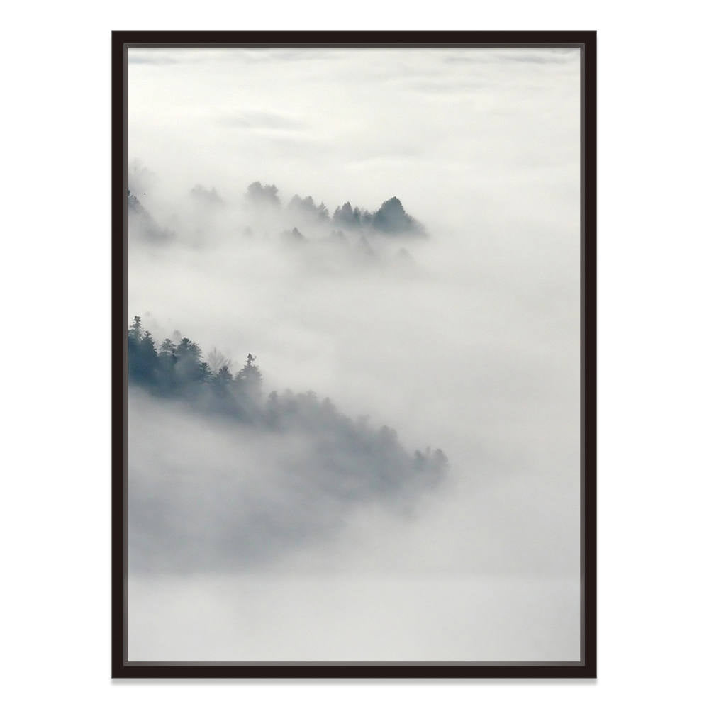 Black and White Smokey Mountain Canvas