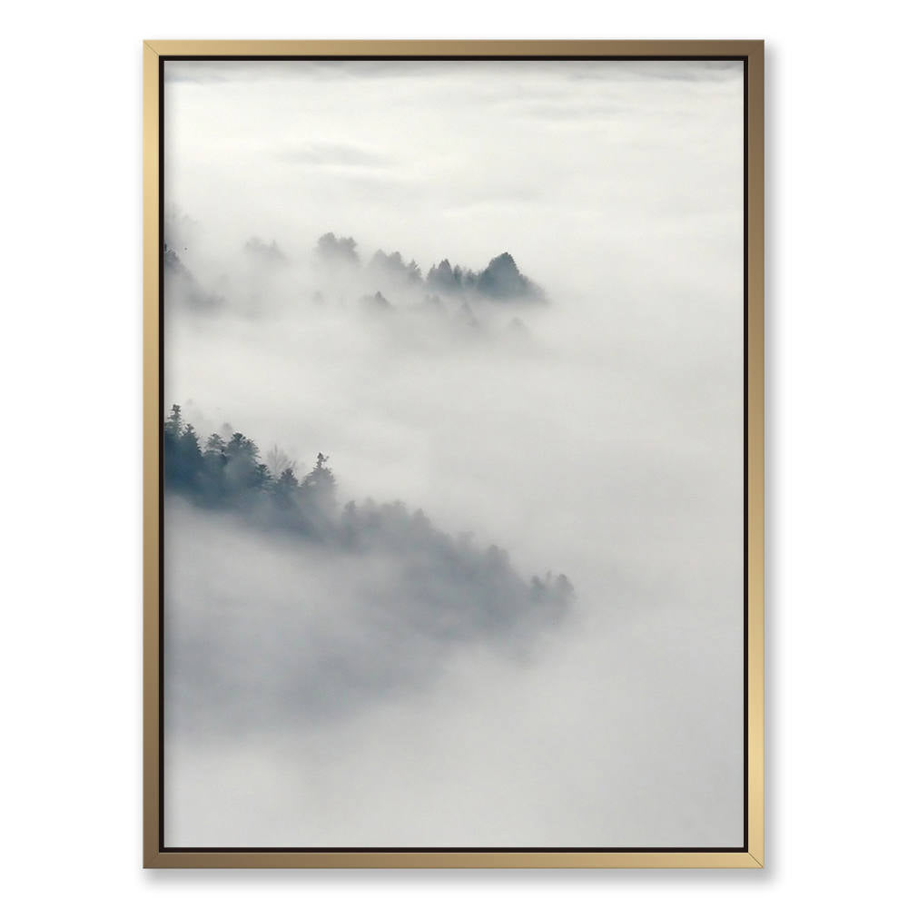 Black and White Smokey Mountain Canvas