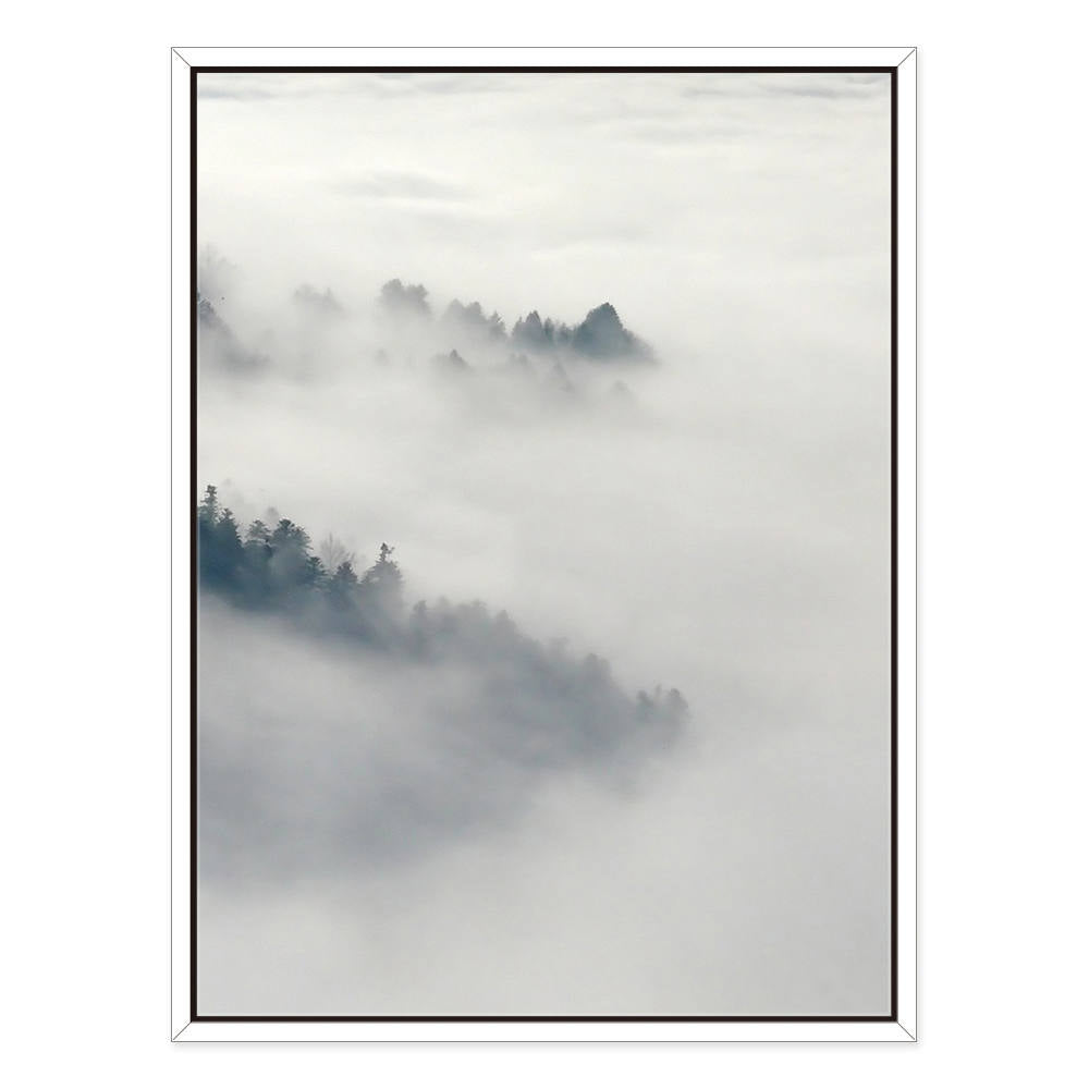 Black and White Smokey Mountain Canvas