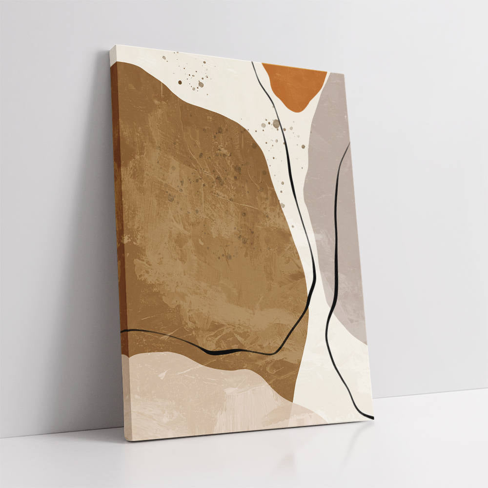 Golden Moon Modern Abstract Wall Art