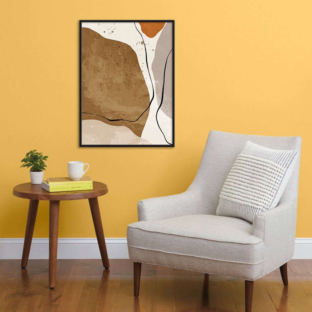 Golden Moon Modern Abstract Wall Art