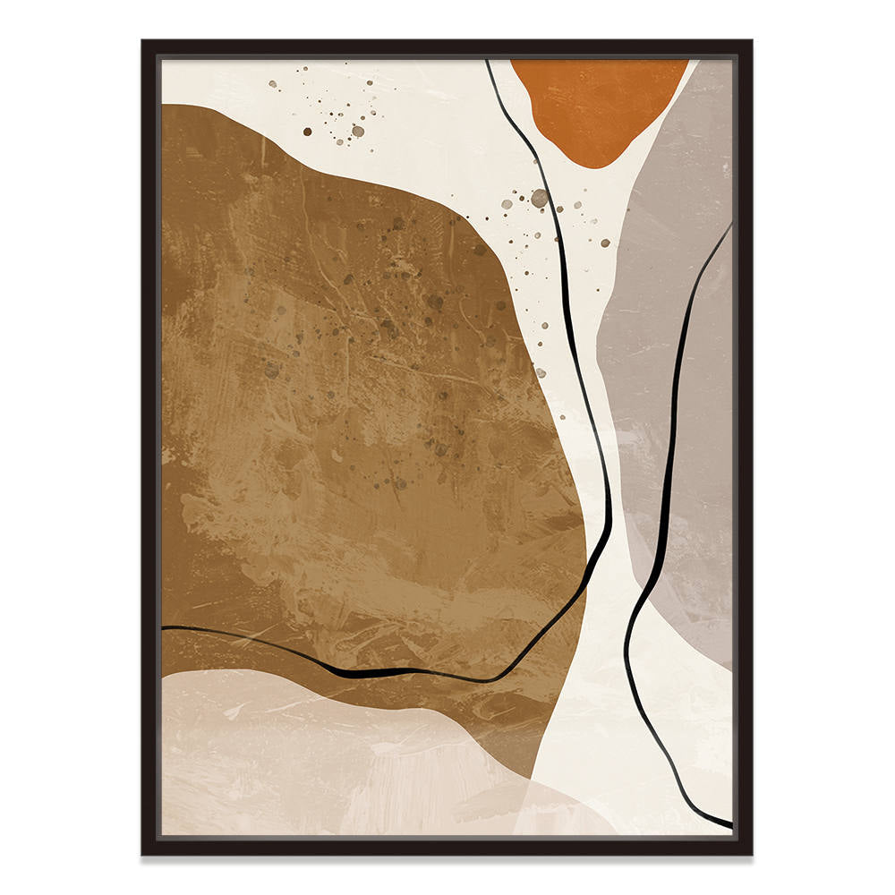 Golden Moon Modern Abstract Wall Art