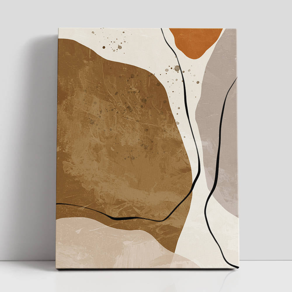 Golden Moon Modern Abstract Wall Art