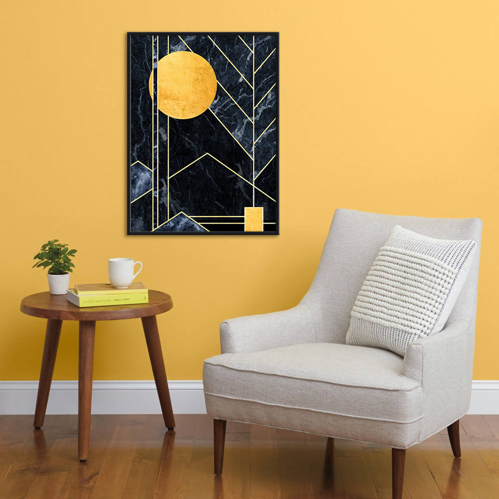 Golden Sun in Patterns Canvas