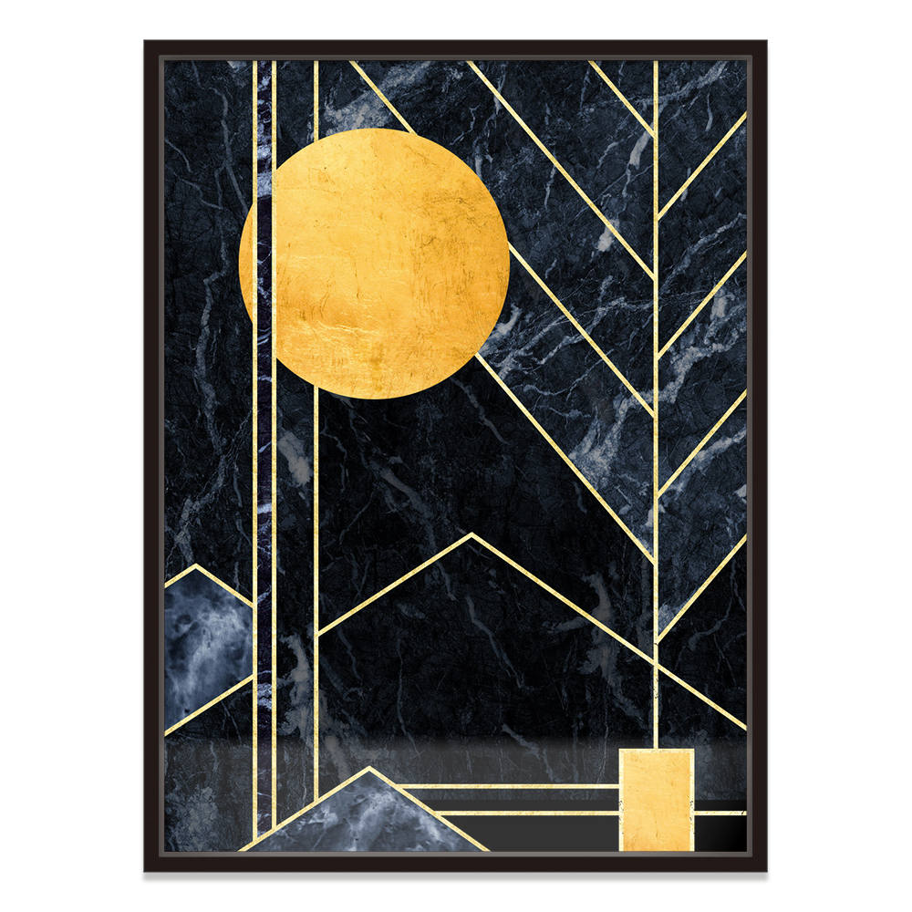 Golden Sun in Patterns Canvas