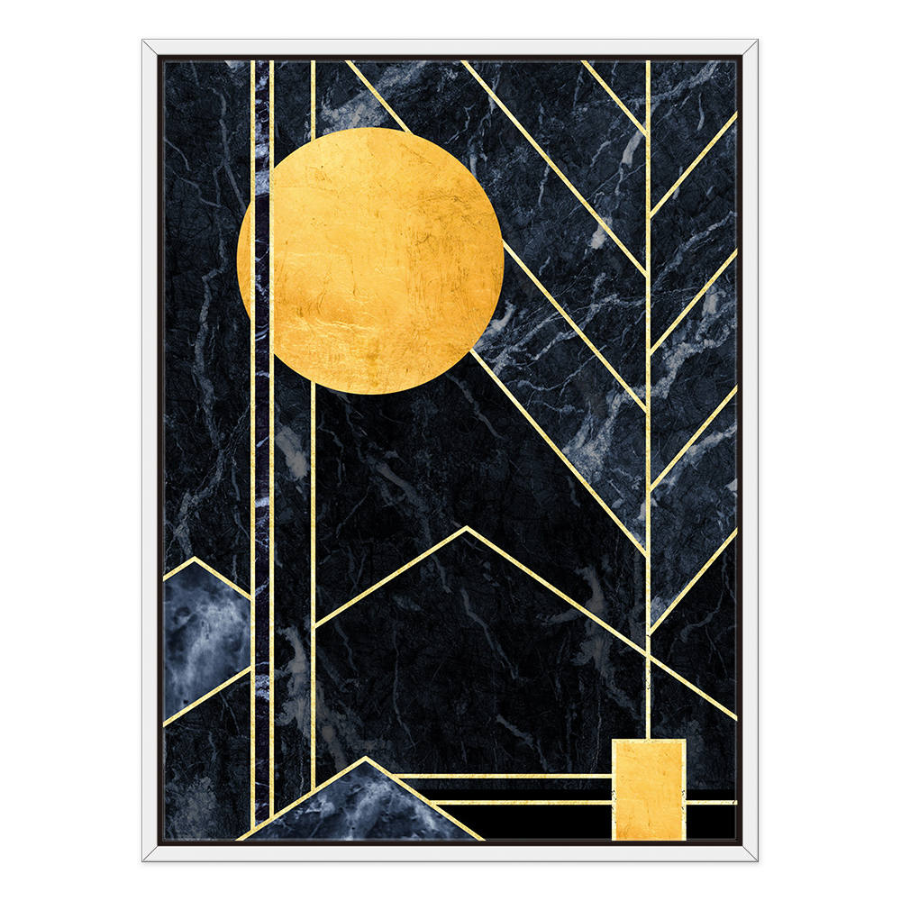 Golden Sun in Patterns Canvas