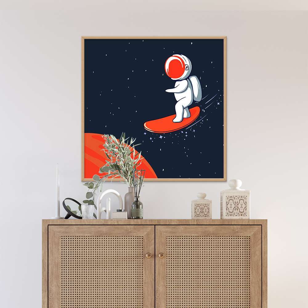 Skater Astronaut Child Room Prints