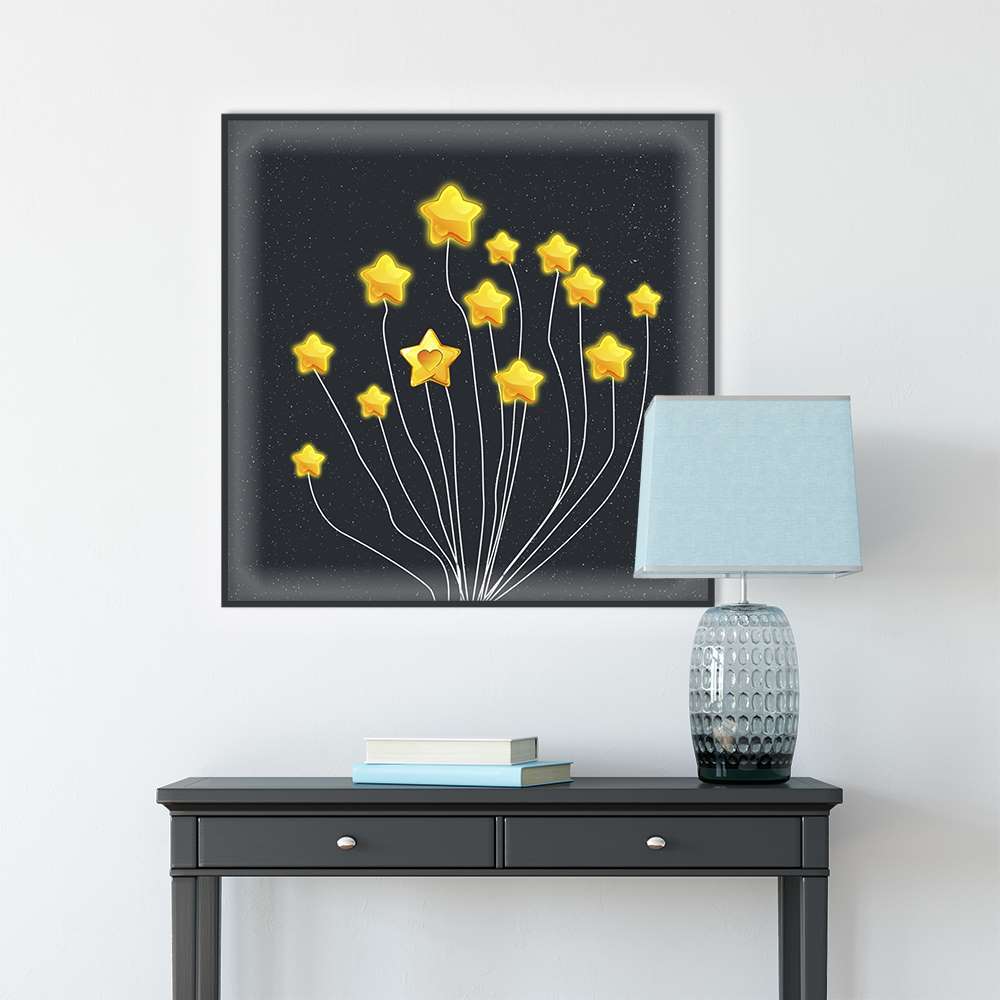 Yellow Stars Child Room Prints