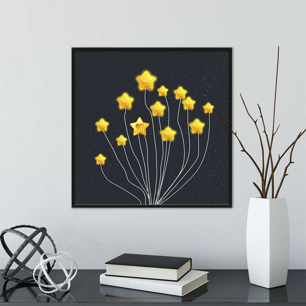 Yellow Stars Child Room Prints