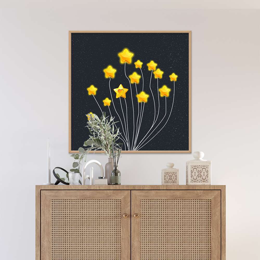 Yellow Stars Child Room Prints