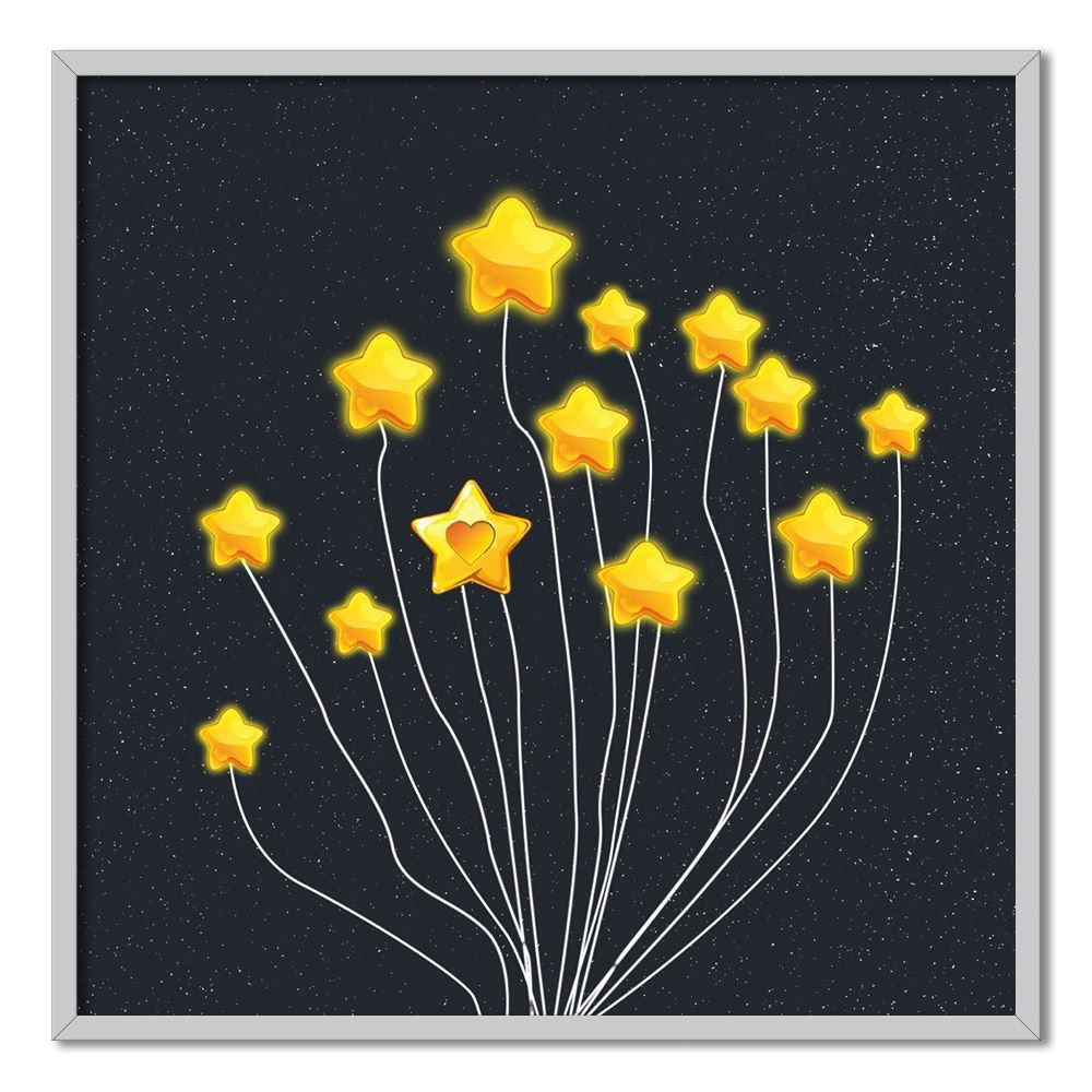 Yellow Stars Child Room Prints