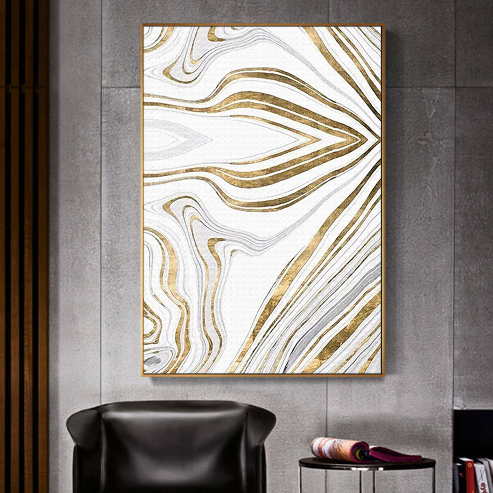 Abstract Marble Gold Canvas