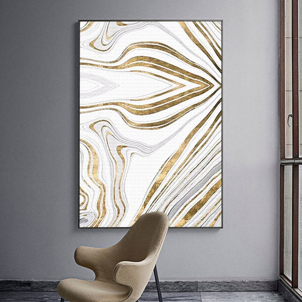 Abstract Marble Gold Canvas
