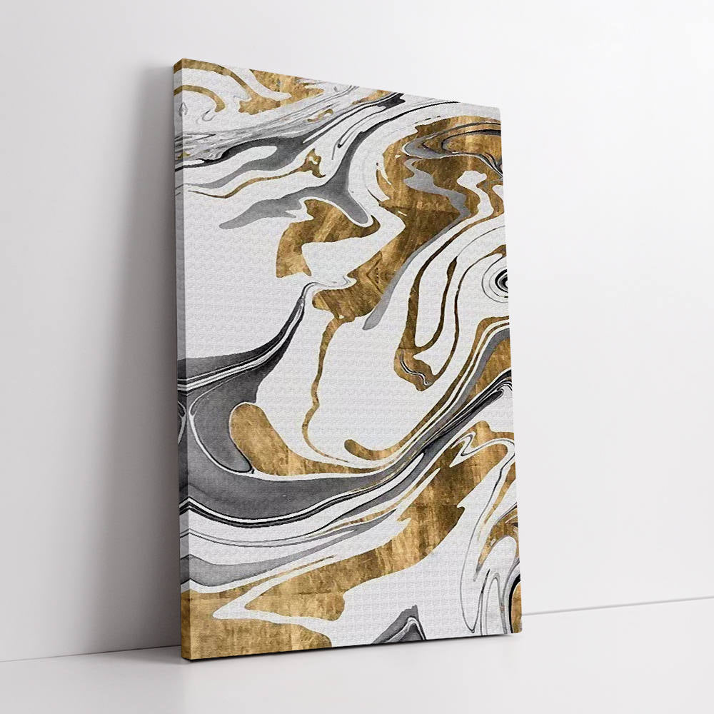 Gold Marble Abstract Acrylic Painting