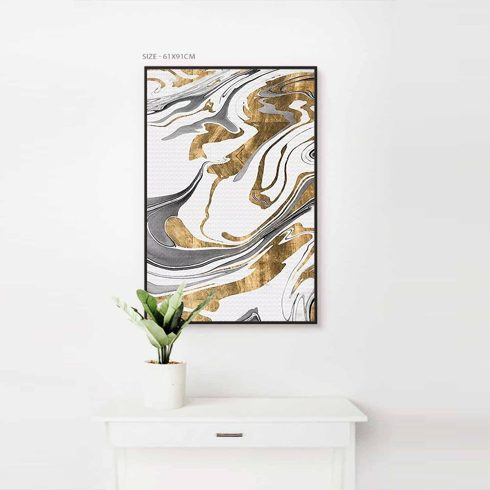 Gold Marble Abstract Acrylic Painting