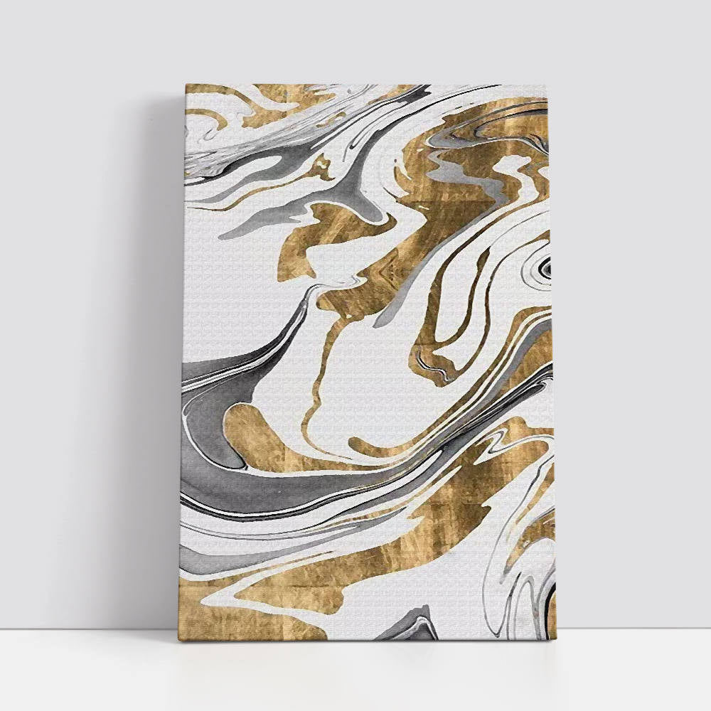 Gold Marble Abstract Acrylic Painting
