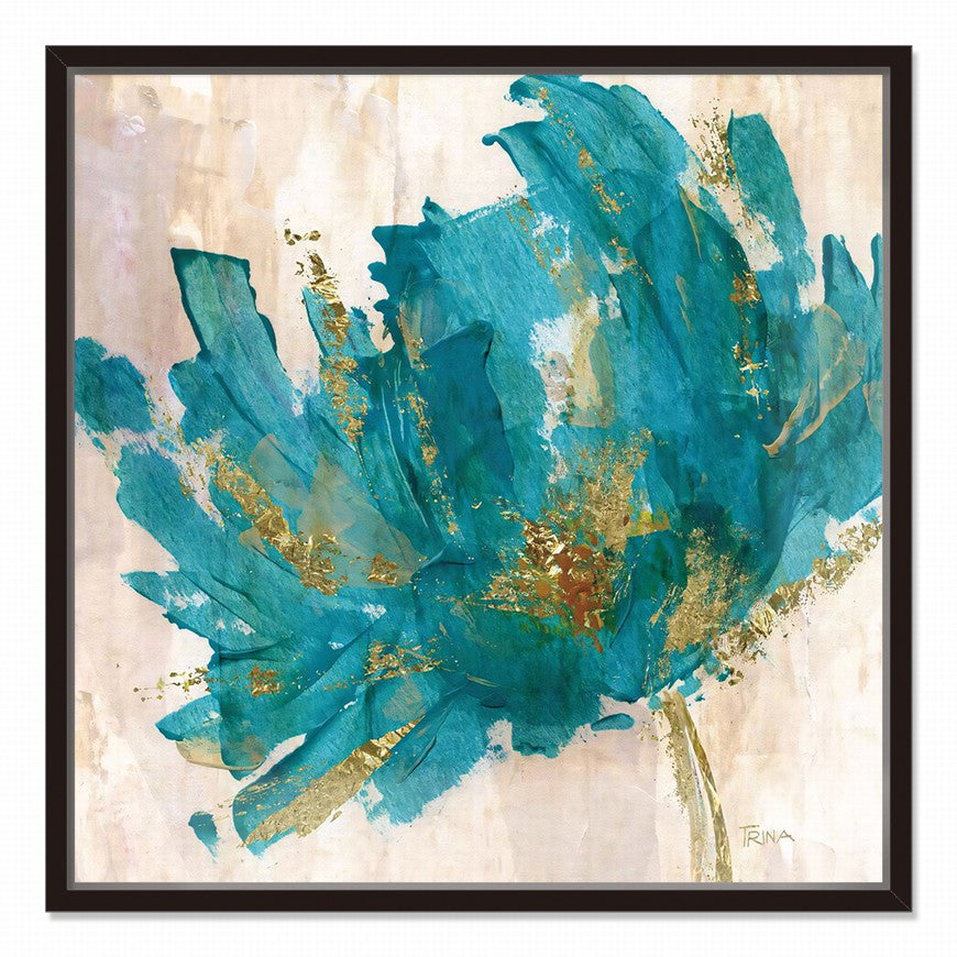 Turquoise Flow, Forest Echoes Oil Canvas