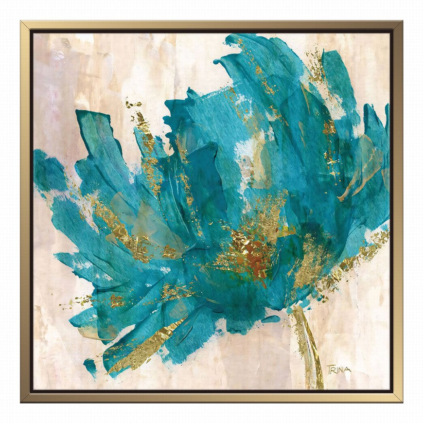 Turquoise Flow, Forest Echoes Oil Canvas