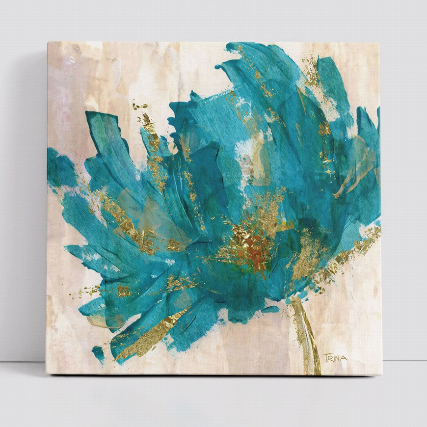 Turquoise Flow, Forest Echoes Oil Canvas