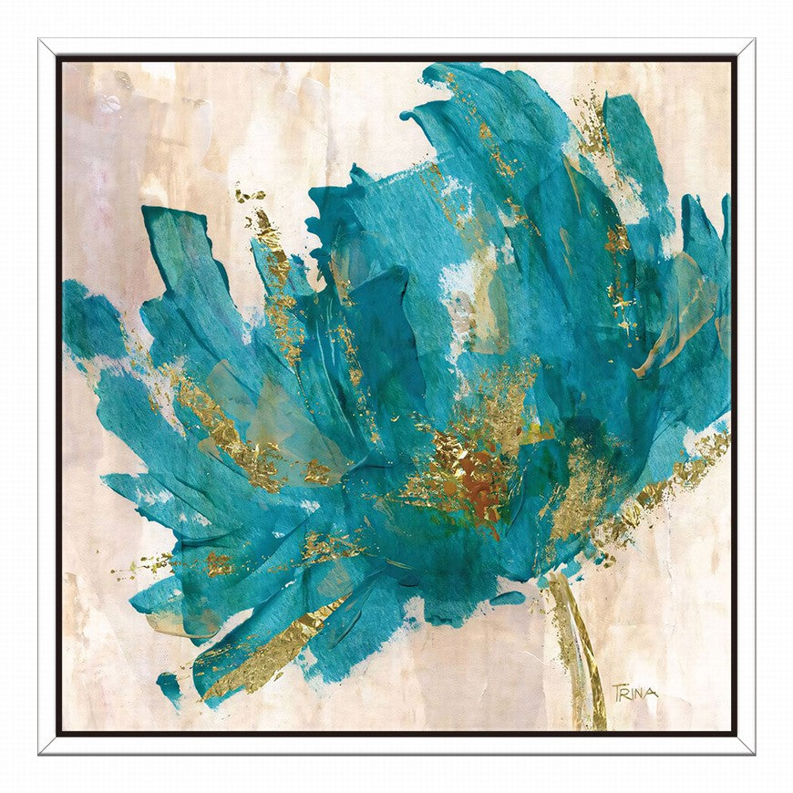 Turquoise Flow, Forest Echoes Oil Canvas
