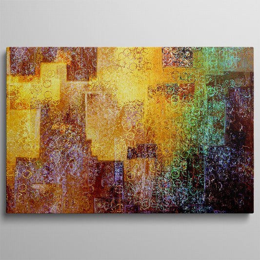 Honeyed Gold, Luminous Brushwork Canvas