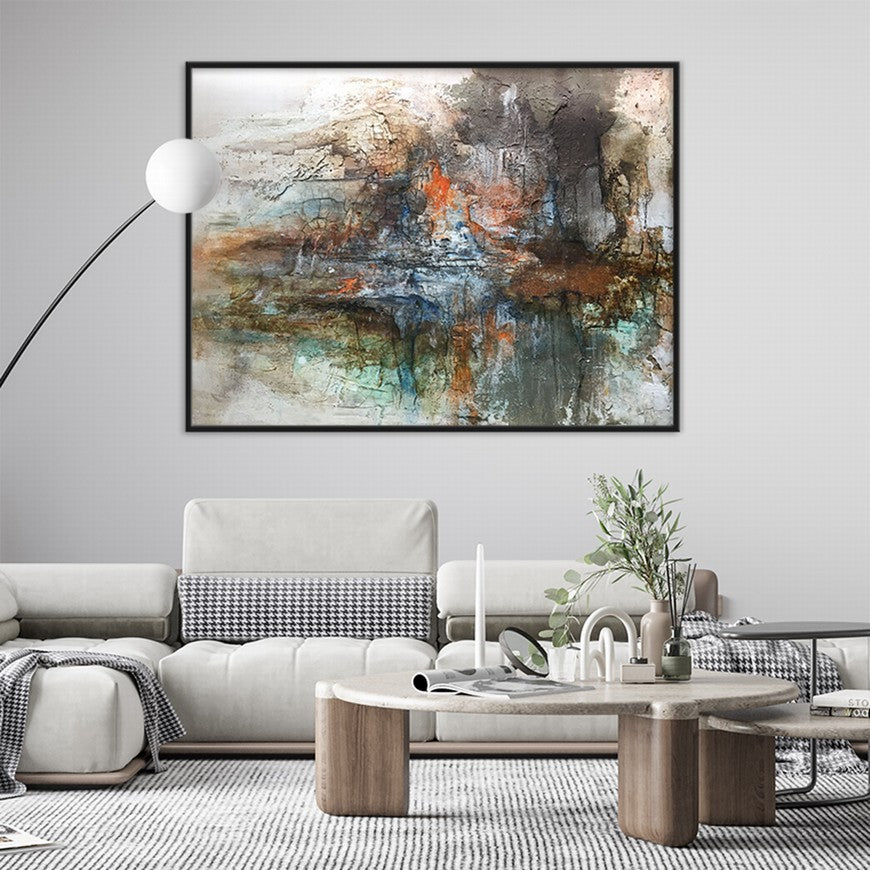 Sapphire City, Midnight Dreams Abstract Painting