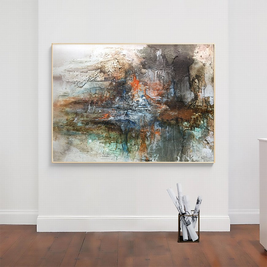 Sapphire City, Midnight Dreams Abstract Painting