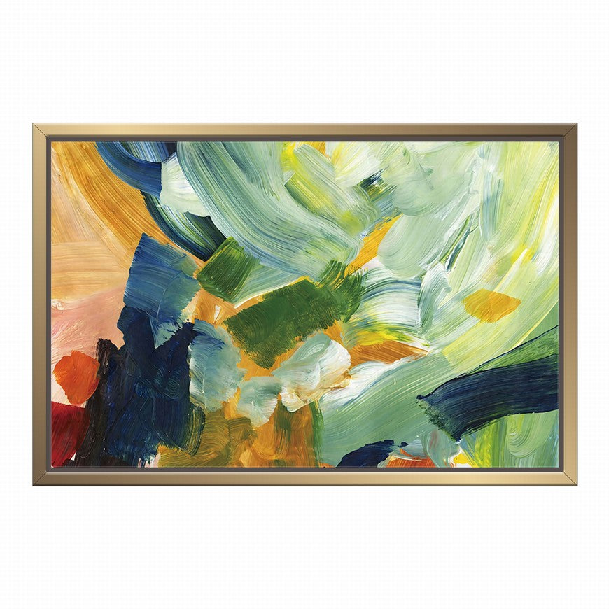 Olive Depths, Sage Echoes Abstract Canvas