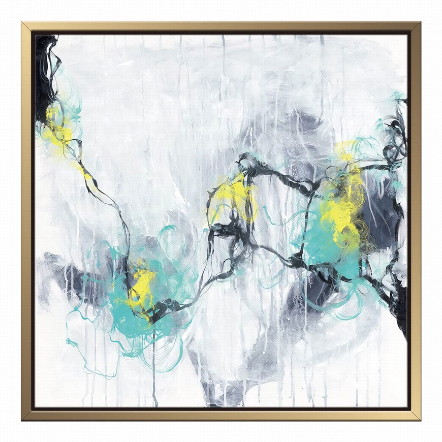 Silver Roar, Clouded Calm Abstract Canvas