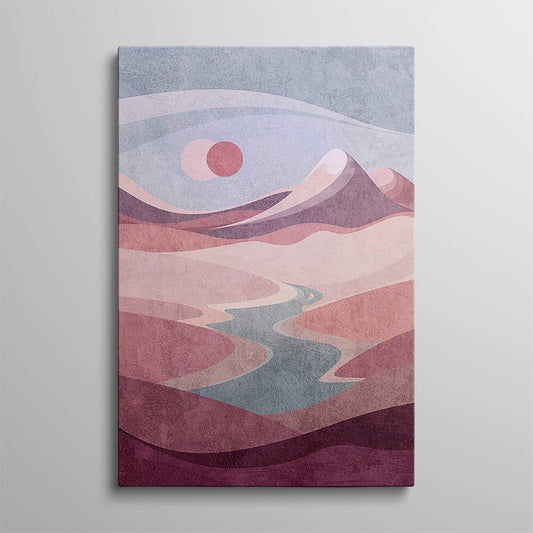 Crimson Skies and Summits Canvas