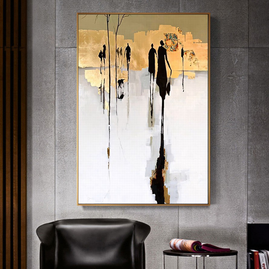 Monochrome Peaks at Dusk Canvas