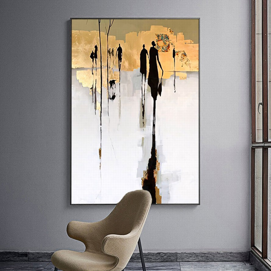 Monochrome Peaks at Dusk Canvas