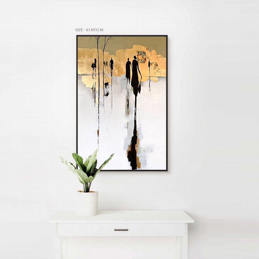 Monochrome Peaks at Dusk Canvas