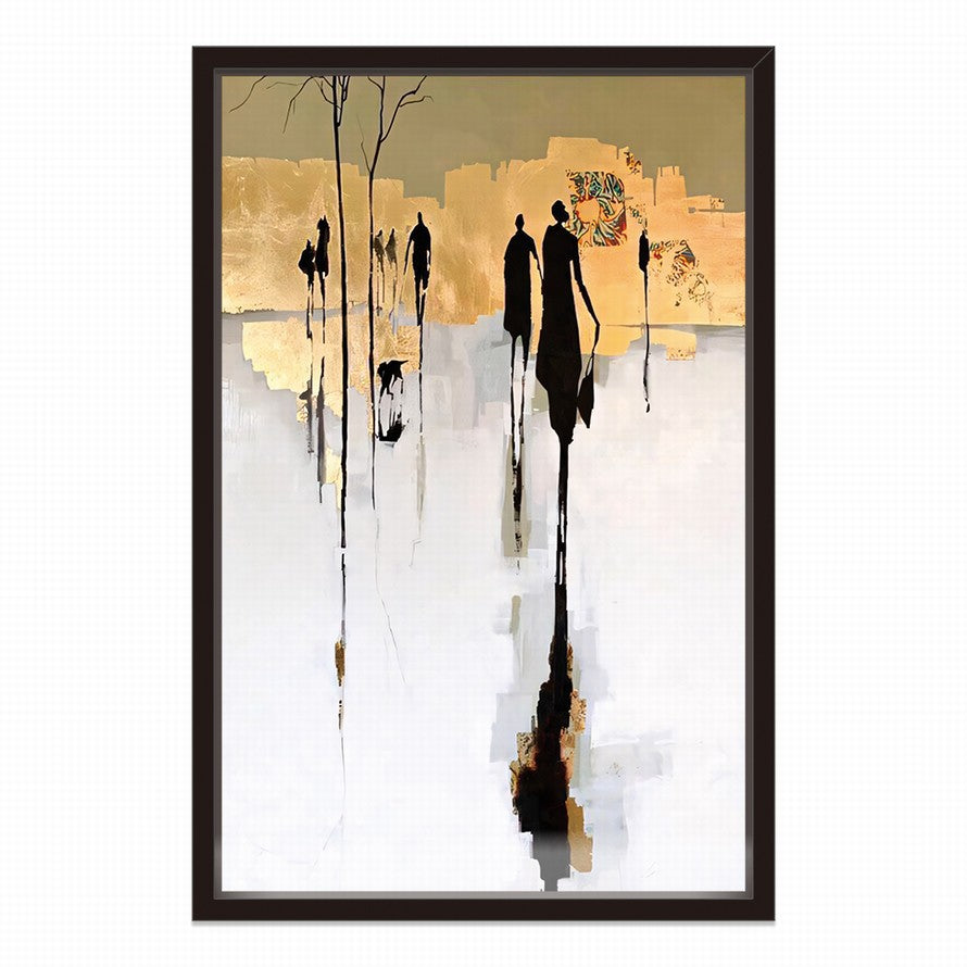 Monochrome Peaks at Dusk Canvas