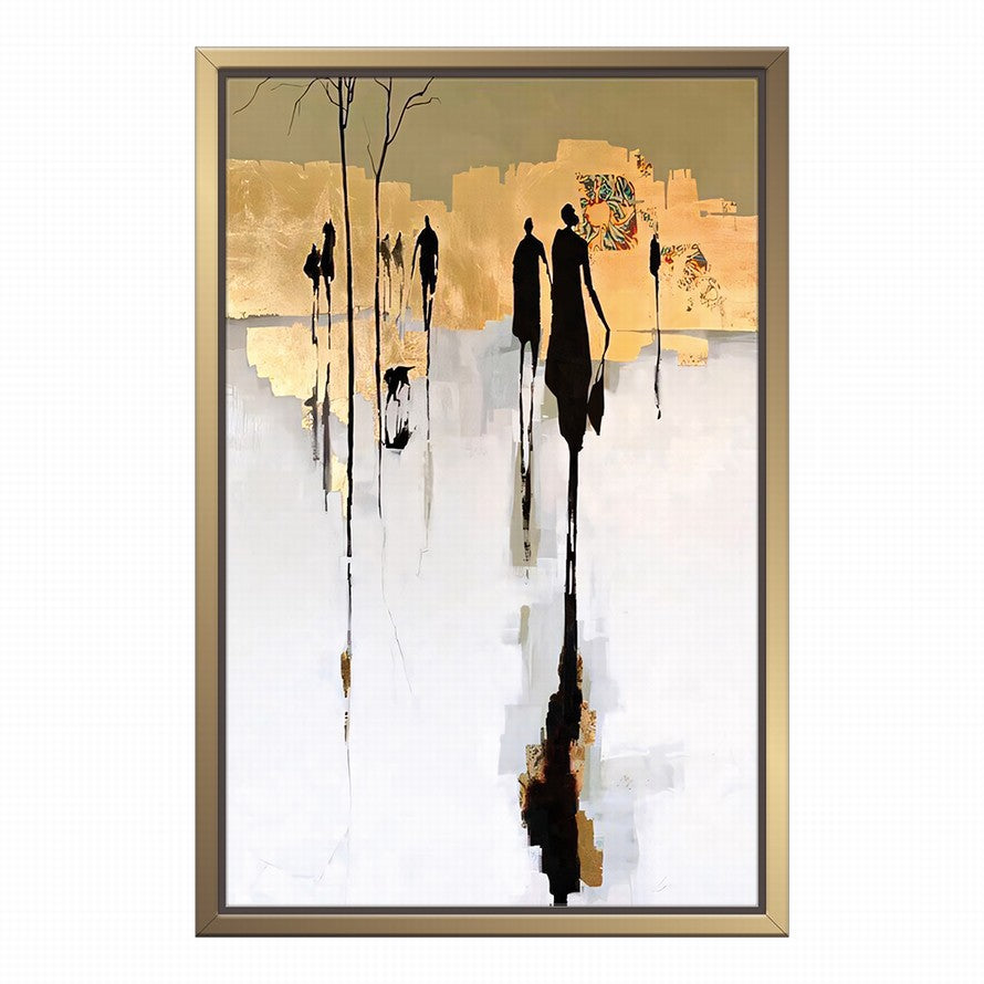 Monochrome Peaks at Dusk Canvas